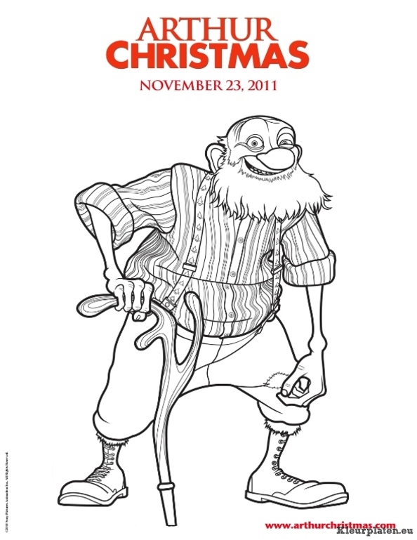 Arthur christmas kleurplaten
