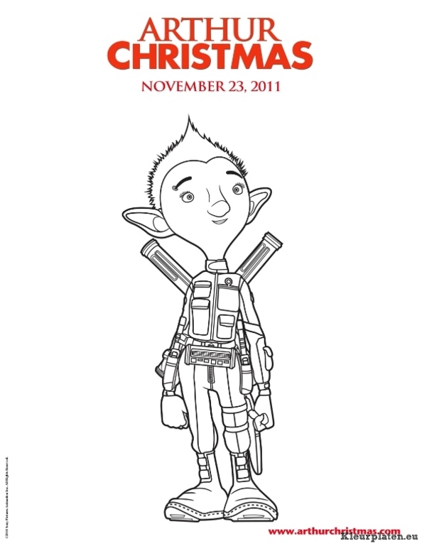 Arthur christmas kleurplaten