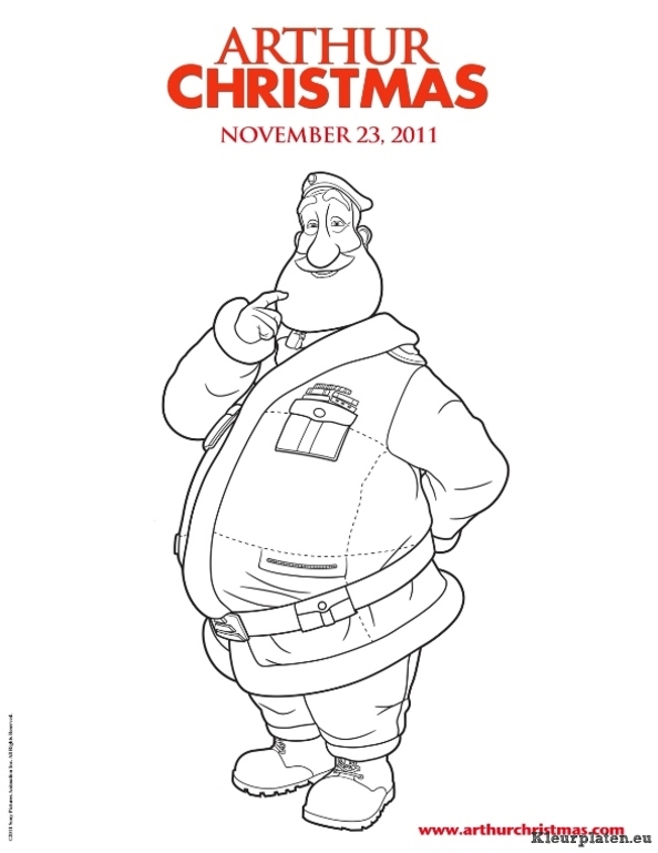 Arthur christmas kleurplaten