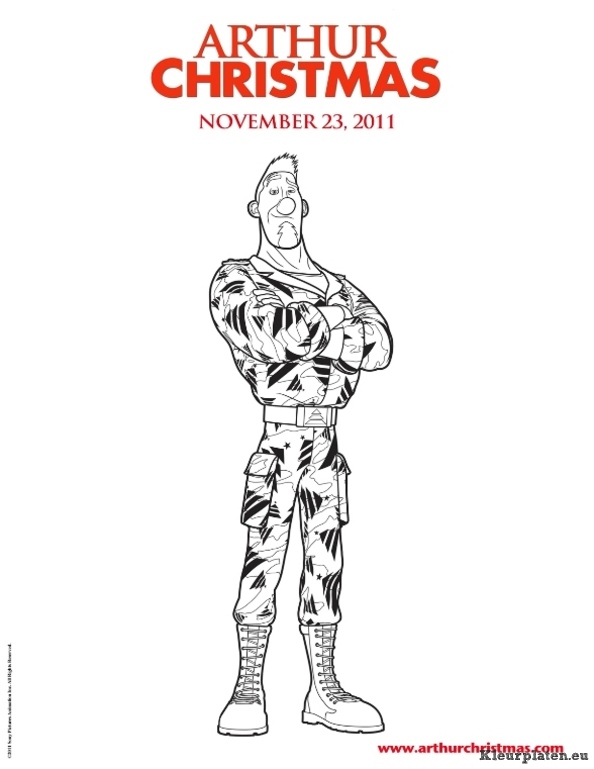 Arthur christmas kleurplaten