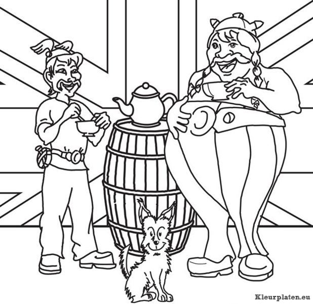 Asterix en obelix bij de britten kleurplaten