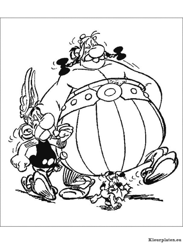 Astrix en obelix kleurplaten