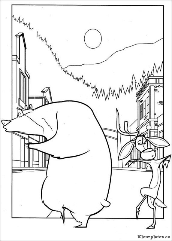 Baas In Eigen Bos Of Open Season Kleurplaten Kleurplaten eu