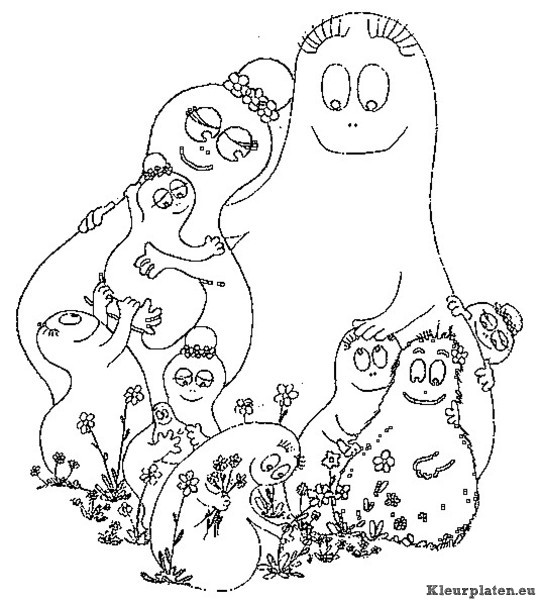 Barbapapa kleurplaten