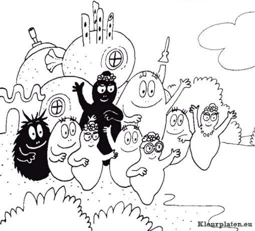 Barbapapa kleurplaten