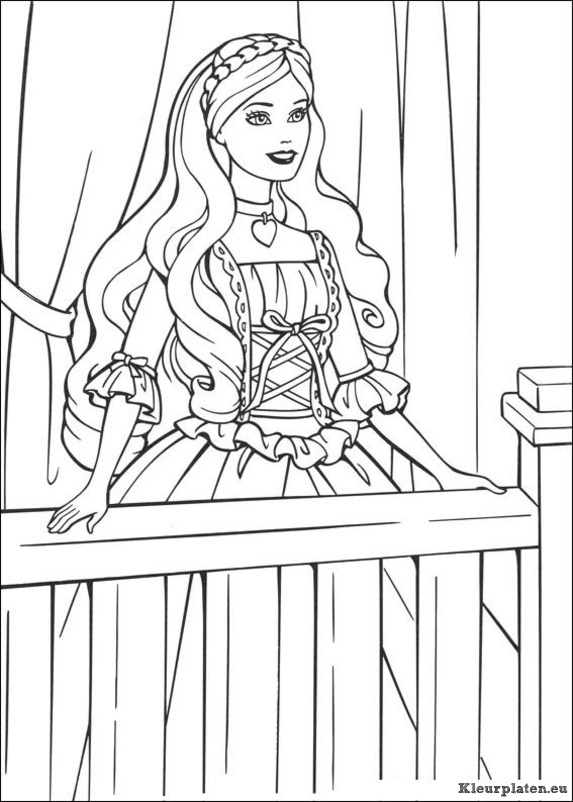 Barbie en de bedelaar kleurplaten