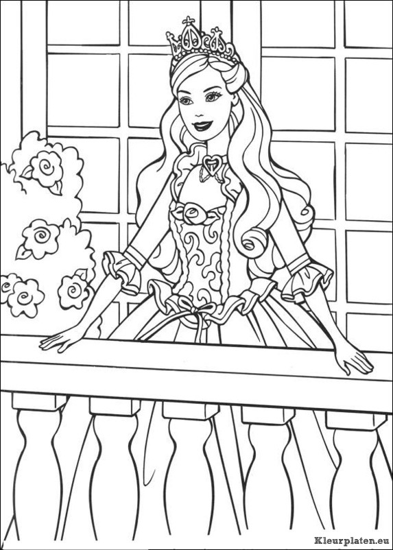 Barbie en de bedelaar kleurplaten