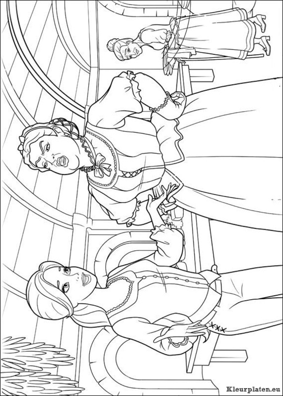 Barbie en de drie musketiers kleurplaten
