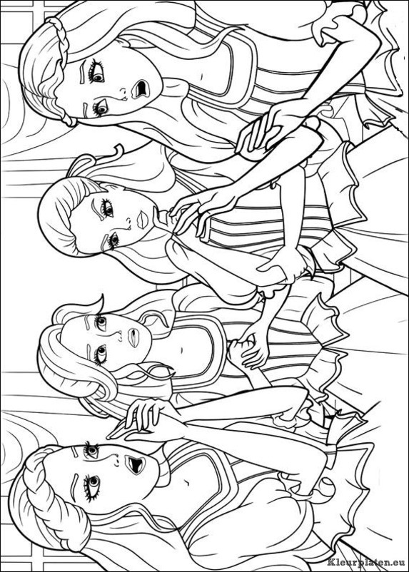 Barbie en de drie musketiers kleurplaten