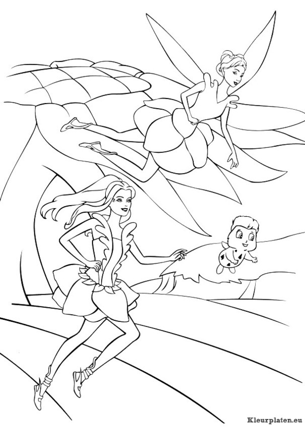 Barbie fairytopia kleurplaten