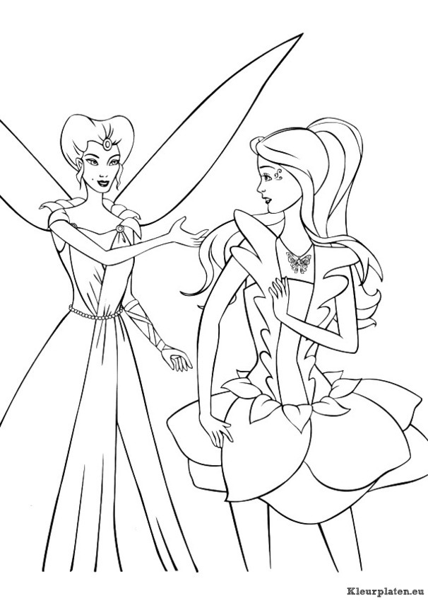 Barbie fairytopia kleurplaten