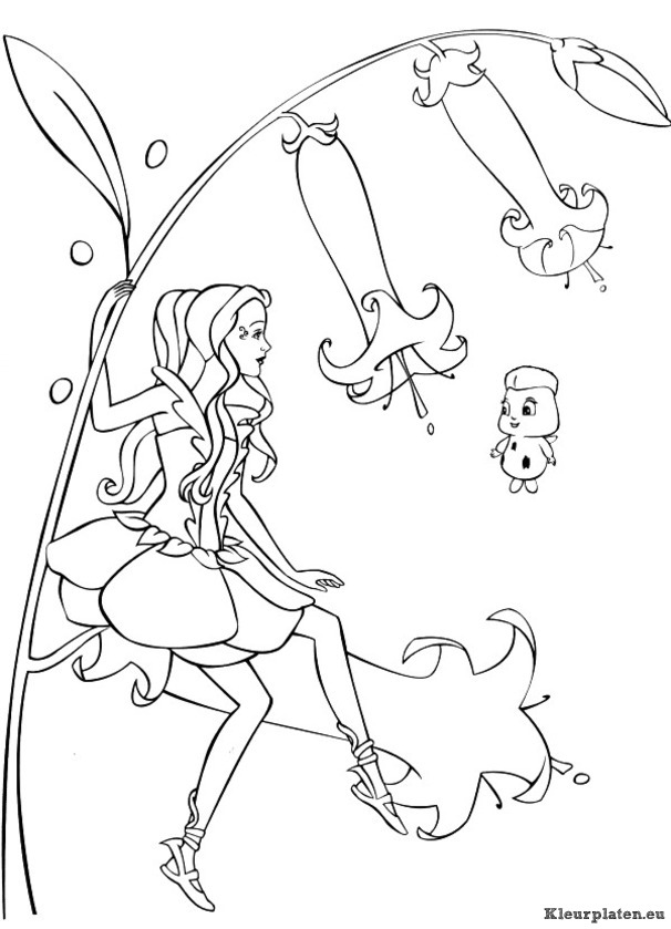 Barbie fairytopia kleurplaten