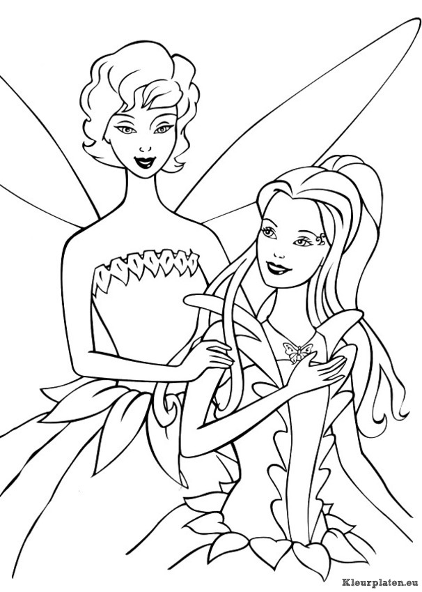 Barbie fairytopia kleurplaten