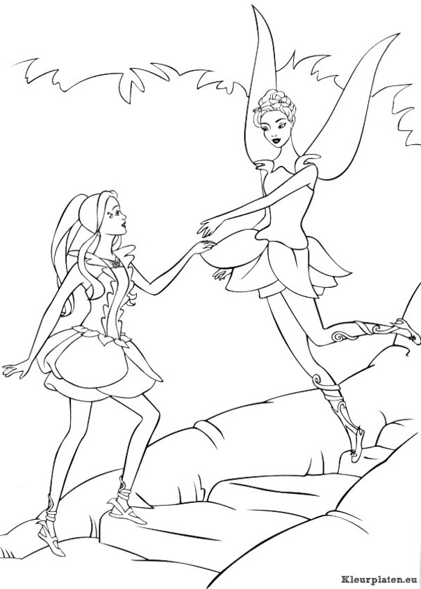Barbie fairytopia kleurplaten