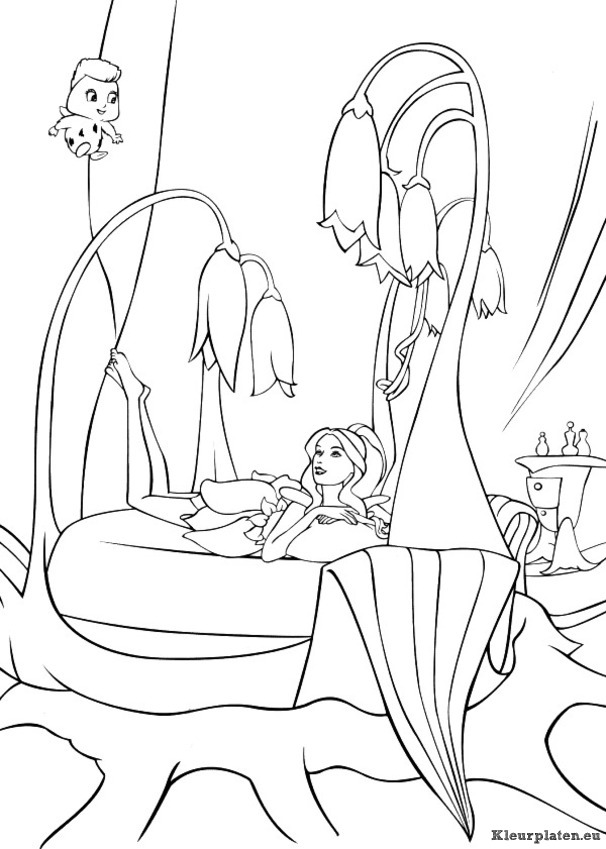 Barbie fairytopia kleurplaten