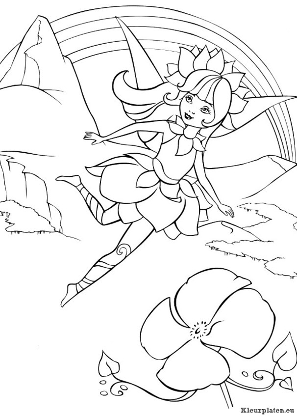 Barbie fairytopia kleurplaten
