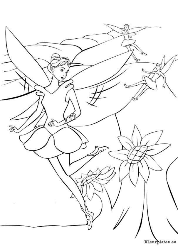 Barbie fairytopia kleurplaten