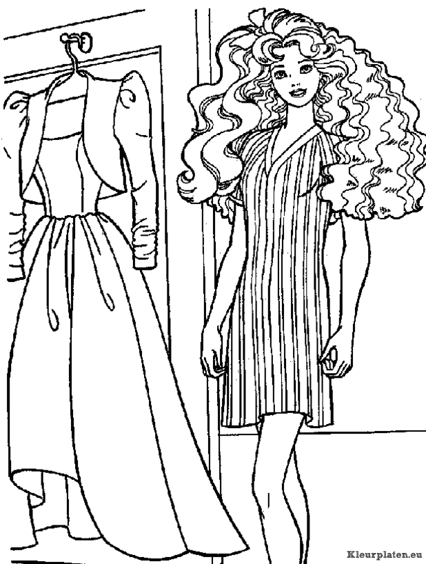 Barbie kleurplaten