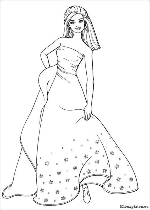 Barbie kleurplaten