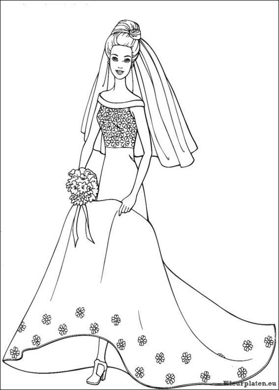 Barbie kleurplaten