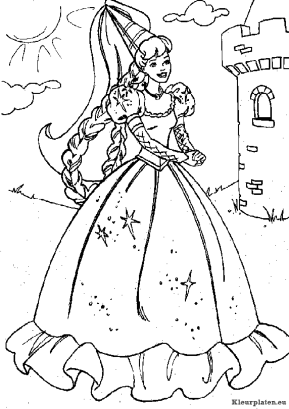 Barbie kleurplaten