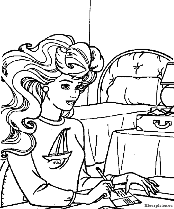 Barbie kleurplaten