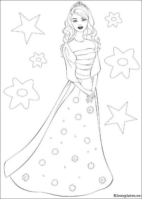 Barbie kleurplaten