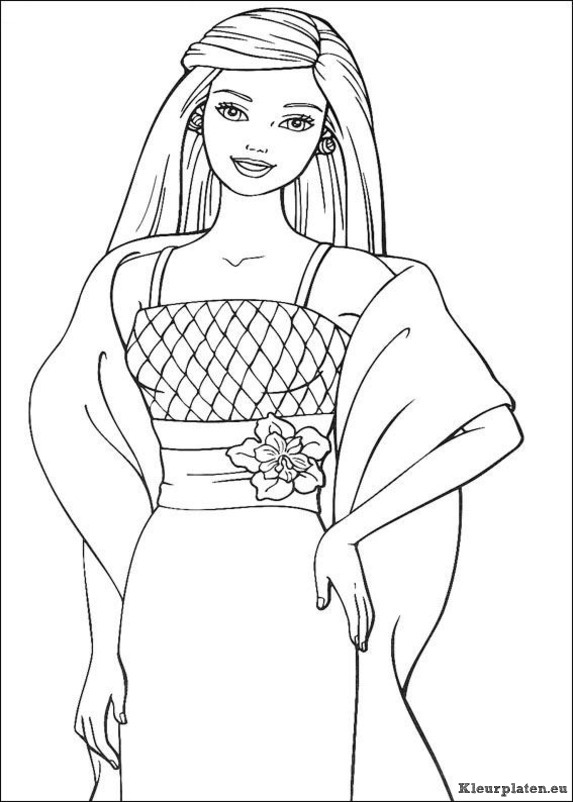 Barbie kleurplaten