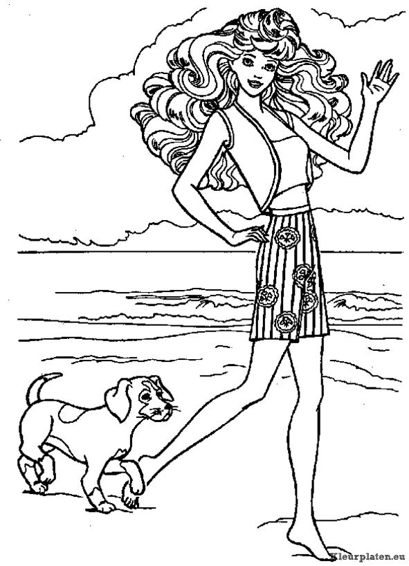 Barbie kleurplaten