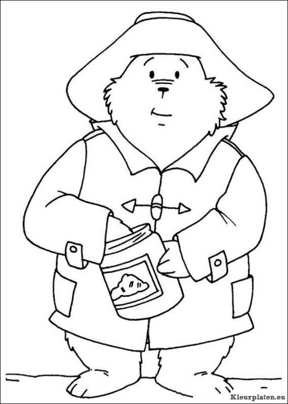 Beertje paddington kleurplaten