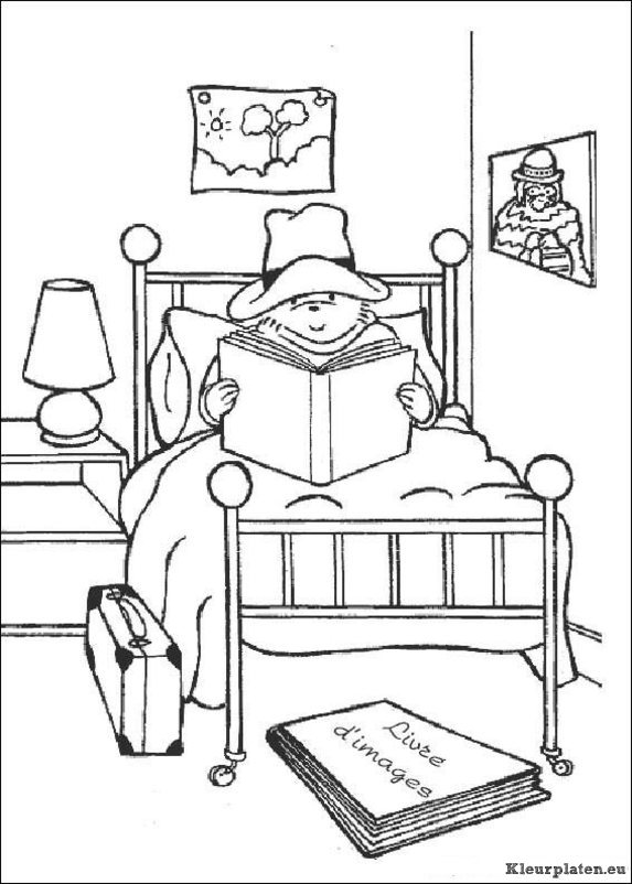 Beertje paddington kleurplaten