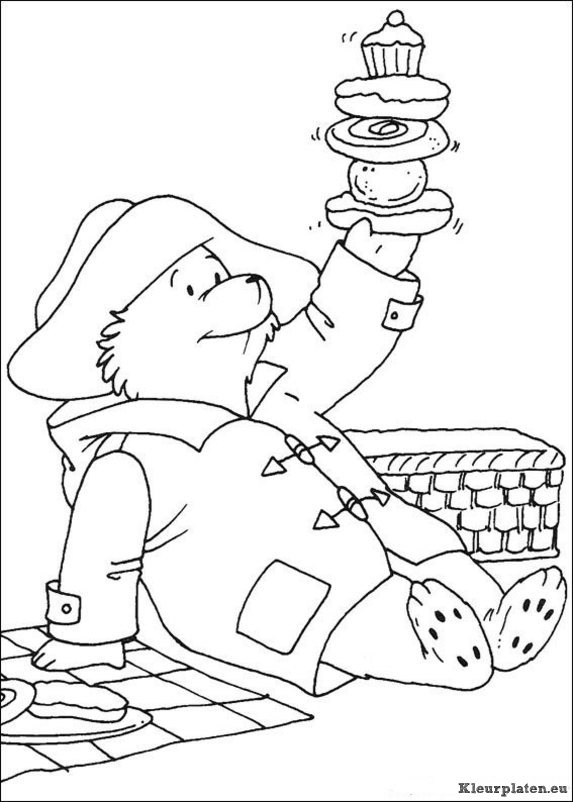 Beertje paddington kleurplaten