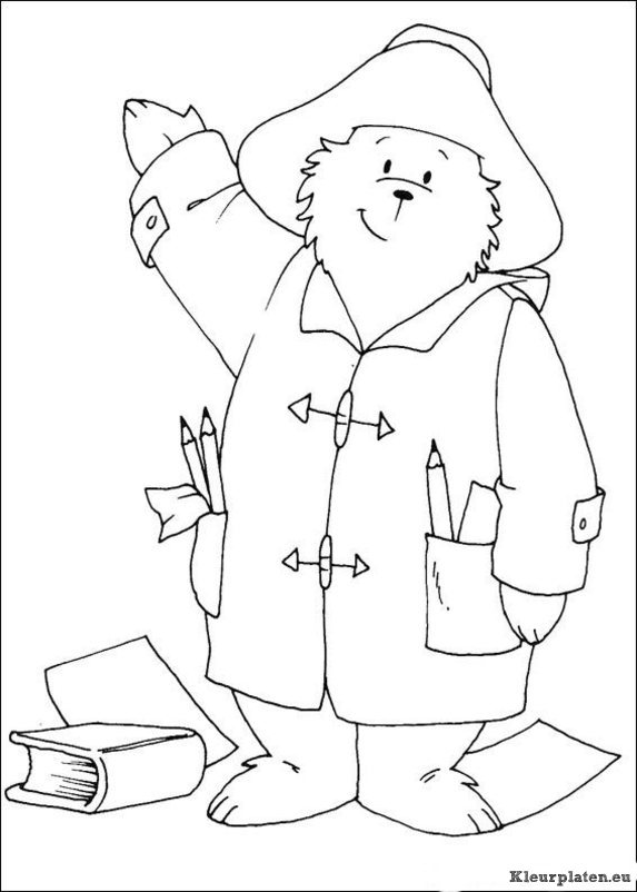 Beertje paddington kleurplaten