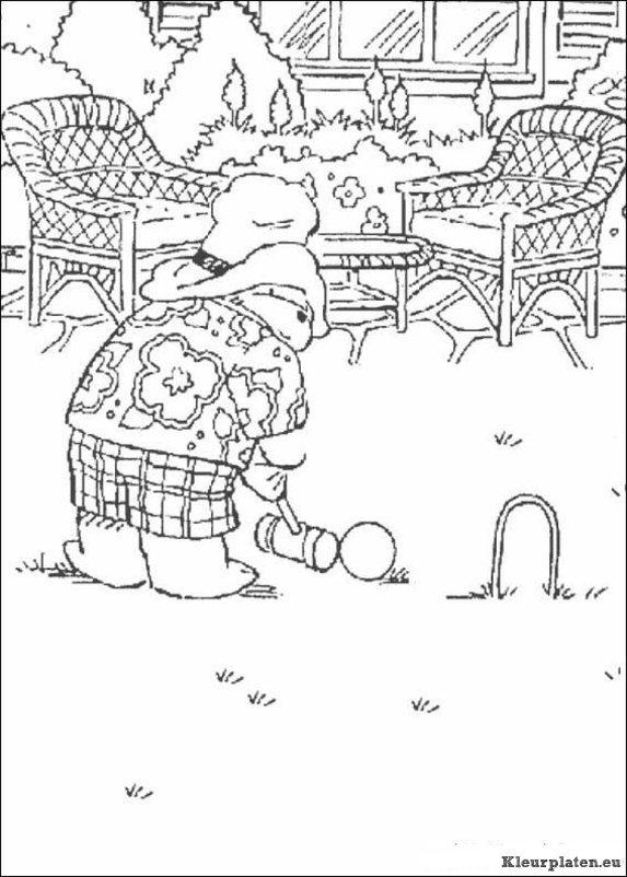 Beertje paddington kleurplaten
