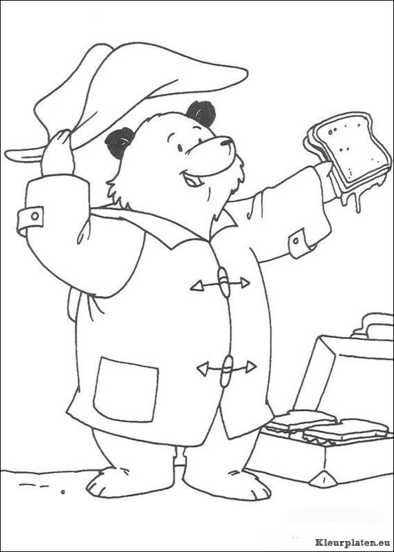 Beertje paddington kleurplaten