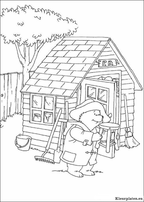 Beertje paddington kleurplaten