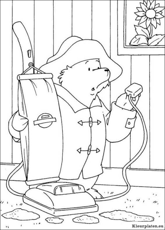 Beertje paddington kleurplaten