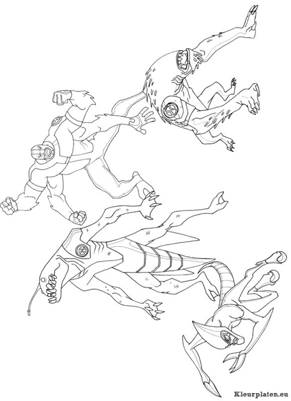 Ben 10 kleurplaten