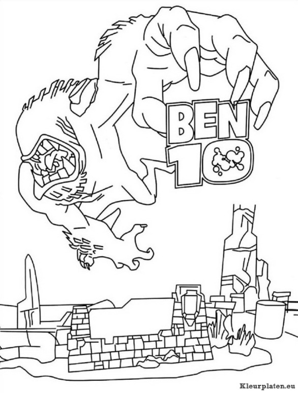 Ben 10 kleurplaat