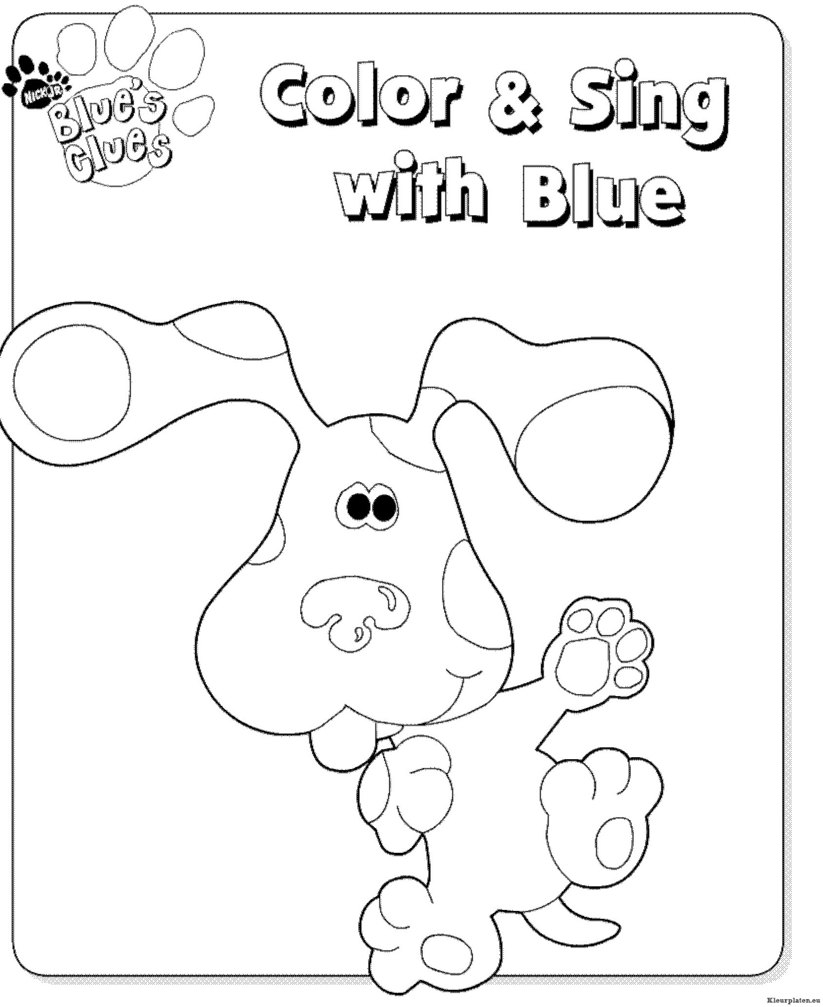 Blues clues kleurplaten