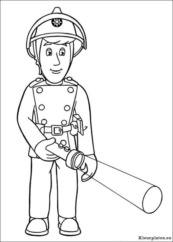 Brandweerman sam kleurplaten