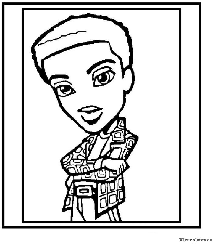 Bratz boyz kleurplaten