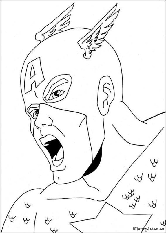 Captain america kleurplaten