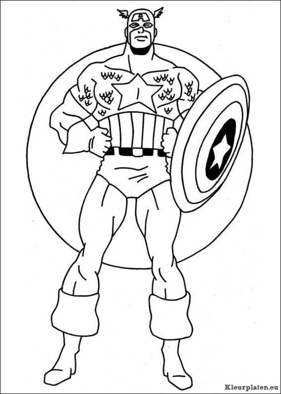 Captain america kleurplaten