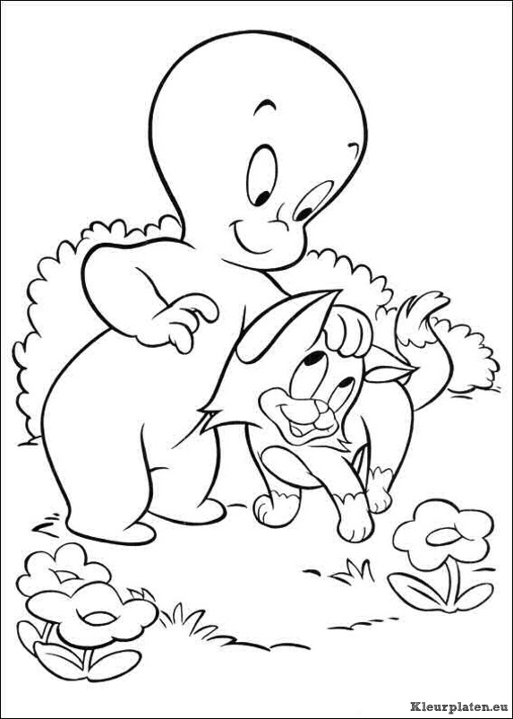 Casper het vriendelijke spookje kleurplaten