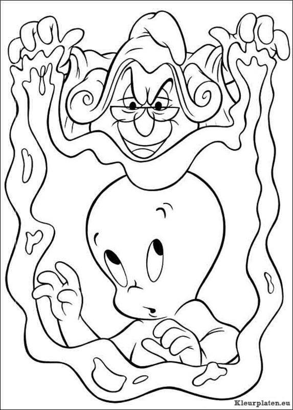 Casper het vriendelijke spookje kleurplaten