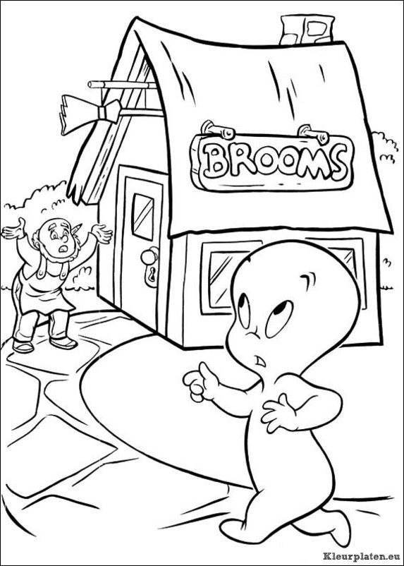Casper het vriendelijke spookje kleurplaten