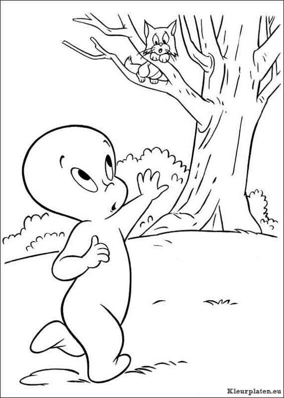 Casper het vriendelijke spookje kleurplaten
