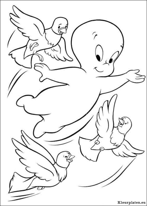 Casper het vriendelijke spookje kleurplaten