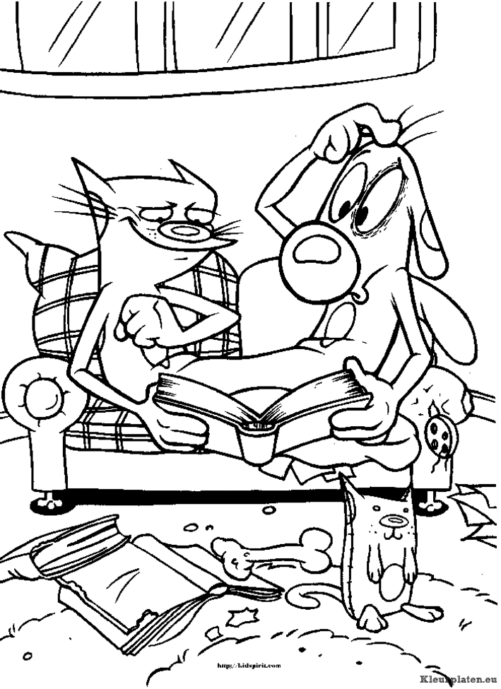 Catdog kleurplaten